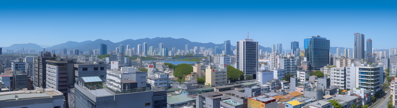 蓝色超广角拍摄城市全景摄影背景,高清,摄影图,摄影图片,图片大全,摄影图免费下载